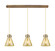 Downtown Urban Three Light Linear Pendant in Brushed Brass (405|123-410-1PS-BB-G411-8ME)