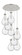 Downtown Urban Nine Light Pendant in Polished Nickel (405|119-451-1P-PN-G451-7CL)