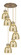 Downtown Urban Six Light Pendant in Brushed Brass (405|116-410-1PS-BB-G412-8ME)