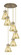 Downtown Urban Six Light Pendant in Brushed Brass (405|116-410-1PS-BB-G411-8ME)