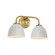 Shepard Two Light Vanity in Modern Brass (62|6950-BA2 MBS-WHT)