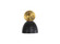 Shepard One Light Wall Sconce in Modern Brass (62|6950-1W MBS-BLK)