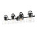 Duncan Four Light Vanity in Matte Black (62|3602-BA4 BLK-CLR)