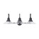 Roan Three Light Vanity in Matte Black (65|9D318A)