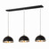 Landry Three Light Pendant in Matte Black + Brushed Nickel (224|1004P14-3L-MB-BN)