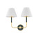 Wedgewood Two Light Wall Sconce in Aged Brass/Soft Studio Green (70|MDS2201-AGB/SSG)