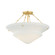 Loburn Three Light Semi Flush Mount in Aged Brass (70|7013-AGB)