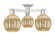 Arcadia Three Light Semi-Flush Mount in Brushed Satin Nickel (405|716-3F-SN-G458-7ME)