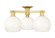 Arcadia Three Light Semi-Flush Mount in Satin Gold (405|716-3F-SG-G483-8OP)
