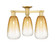 Arcadia Three Light Semi-Flush Mount in Satin Gold (405|716-3F-SG-G480-6AM)
