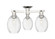 Arcadia Three Light Semi-Flush Mount in Polished Nickel (405|716-3F-PN-G459-6CL)