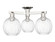 Arcadia Three Light Semi-Flush Mount in Polished Nickel (405|716-3F-PN-G458-7CL)