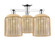 Arcadia Three Light Semi-Flush Mount in Polished Chrome (405|716-3F-PC-G559-8ME)