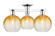 Arcadia Three Light Semi-Flush Mount in Polished Chrome (405|716-3F-PC-G483-8AM)