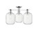 Arcadia Three Light Semi-Flush Mount in Polished Chrome (405|716-3F-PC-G460-7CL)