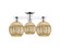Arcadia Three Light Semi-Flush Mount in Polished Chrome (405|716-3F-PC-G458-7ME)