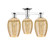 Arcadia Three Light Semi-Flush Mount in Polished Chrome (405|716-3F-PC-G457-6ME)