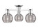 Arcadia Three Light Semi-Flush Mount in Polished Chrome (405|716-3F-PC-G1213-6SM)