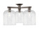 Arcadia Three Light Semi-Flush Mount in Oil Rubbed Bronze (405|716-3F-OB-G559-8CL)
