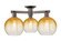 Arcadia Three Light Semi-Flush Mount in Oil Rubbed Bronze (405|716-3F-OB-G483-8AM)