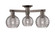 Arcadia Three Light Semi-Flush Mount in Oil Rubbed Bronze (405|716-3F-OB-G1213-6SM)
