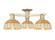 Arcadia Three Light Semi-Flush Mount in Champagne Bronze (405|716-3F-CB-NBD2-75-NAT)