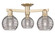 Arcadia Three Light Semi-Flush Mount in Champagne Bronze (405|716-3F-CB-G1213-6SM)