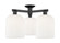 Arcadia Three Light Semi-Flush Mount in Matte Black (405|716-3F-BK-G559-8GWH)