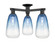 Arcadia Three Light Semi-Flush Mount in Matte Black (405|716-3F-BK-G480-6SB)