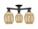 Arcadia Three Light Semi-Flush Mount in Matte Black (405|716-3F-BK-G459-6ME)