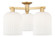 Arcadia Three Light Semi-Flush Mount in Brushed Brass (405|716-3F-BB-G559-8GWH)
