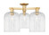 Arcadia Three Light Semi-Flush Mount in Brushed Brass (405|716-3F-BB-G559-8CL)