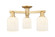 Arcadia Three Light Semi-Flush Mount in Brushed Brass (405|716-3F-BB-G559-5GWH)