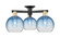 Arcadia Three Light Semi-Flush Mount in Black Antique Brass (405|716-3F-BAB-G483-8SB)