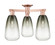 Arcadia Three Light Semi-Flush Mount in Antique Copper (405|716-3F-AC-G480-6SL)