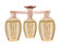 Arcadia Three Light Semi-Flush Mount in Antique Copper (405|716-3F-AC-G457-6ME)
