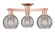 Arcadia Three Light Semi-Flush Mount in Antique Copper (405|716-3F-AC-G1213-6SM)