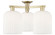 Arcadia Three Light Semi-Flush Mount in Antique Brass (405|716-3F-AB-G559-8GWH)