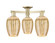 Arcadia Three Light Semi-Flush Mount in Antique Brass (405|716-3F-AB-G457-6ME)