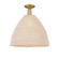 Arcadia One Light Semi-Flush Mount in Brushed Brass (405|716-1C-BB-NBD-16-NAT)