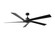 Aspen Coastal 70 70'' Ceiling Fan in Midnight Black (71|5ASPCR70MBK)