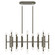 Kane 42 Light Chandelier in Smokey Taupe w/Polished Nickel (165|ST78)
