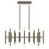 Kane 42 Light Chandelier in Smokey Taupe w/Modern Brass (165|ST77)