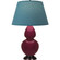 Double Gourd One Light Table Lamp in Sugar Plum Glazed Ceramic w/Deep Patina Bronze (165|SM21B)