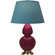 Double Gourd One Light Table Lamp in Sugar Plum Glazed Ceramic w/Antique Natural Brass (165|SM20B)