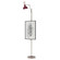 Clare One Light Floor Easel in Polished Nickel w/Sugar Plum, Rose Water Painted (165|SM17RW)