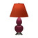 Small Double Gourd One Light Accent Lamp in Sugar Plum Glazed Ceramic w/Antique Silver (165|SM12T)