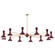 Clare 12 Light Chandelier in Modern Brass w/Sugar Plum Painted (165|SM12SM)