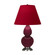 Small Double Gourd One Light Accent Lamp in Sugar Plum Glazed Ceramic w/Antique Silver (165|SM12R)