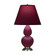 Small Double Gourd One Light Accent Lamp in Sugar Plum Glazed Ceramic w/Antique Silver (165|SM12P)